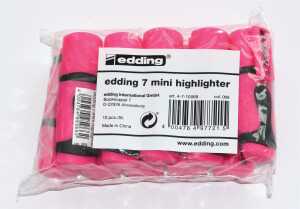 Edding Textmarker Mini 7 1-3 mm neonrosa 10er-Polybtl.