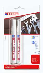 Edding Lackmarker 750 2-4 mm weiß 2er-Blister
