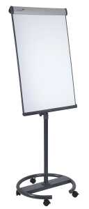 Flipchart UNIVERSAL Triangle - Rundfuß mit Rollen, 68 x 105 cm,