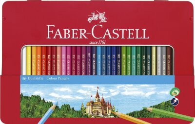 Faber Castell Buntstift hexagonal 36er-Metalletui