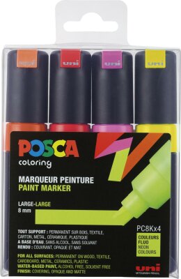 POSCA Marker UNI PC-8K 4er Set Neon