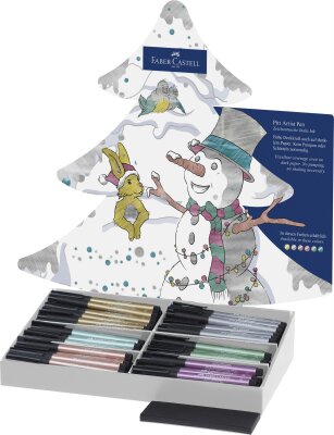 Faber Castell Tuschestift Pitt Artist Pen Xmas Display