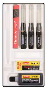 Aristo Tuschefüller mg1 pro Basic 3er-Set, Stärken 0.20/ 0.30/ 0.50 mm