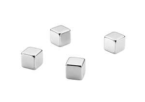 Dahle Megadym Kraftmagnet CUBE 10x10 mm silber, 4 Stück im Karton