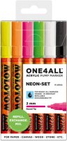 Molotow Acrylmarker One4All 127HS 2mm Etui Neon-Set 6...