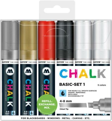 Molotow Kreidemarker 4-8mm Etui Basic-Set 1 6 Stück