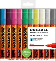 Molotow Acrylmarker One4All 227HS 4mm Etui Basic-Set 3 10...