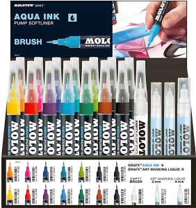 Molotow AQUA INK Softliner Starter Set 66er Sales Display