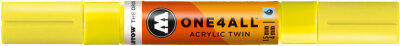 Molotow Acrylmarker One4All Twin 1,5mm/4mm #220 neongelb fluoreszierend