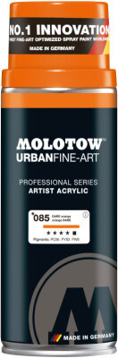 Molotow Spray UFA Artist Acrylic 400ml #085 DARE orange