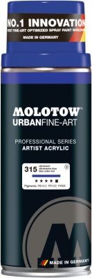 Molotow Spray UFA Artist Acrylic 400ml #315 ultramarin