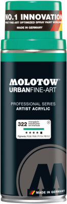 Molotow Spray UFA Artist Acrylic 400ml #322 smaragdgrün