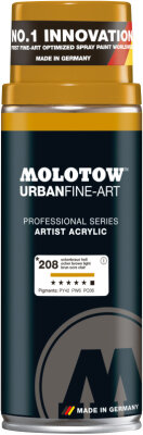 Molotow Spray UFA Artist Acrylic 400ml #208 ockerbraun hell