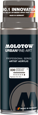 Molotow Spray UFA Artist Acrylic 400ml #330 dunkelgrau neutral