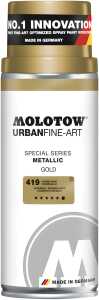Molotow Sprühdose URBAN FINE-ART, Metallic Lack 400ml, Nr. 419 metallic gold