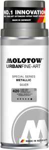 Molotow Sprühdose URBAN FINE-ART, Metallic Lack 400ml, Nr. 420 metallic silber