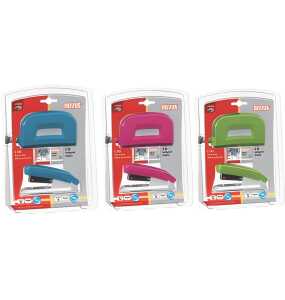 Novus Twinset Heftgerät E15/ Locher E 210 Bundle je 6x fresh Farben sortiert