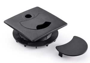 Novus Kabeldurchführung Attenzia cable port plastic, weiß, für 80mm Löcher