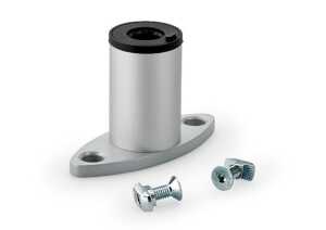 Novus Attenzia Systemschienenbefestigung silber, Stahlplatte mit Aluhülse