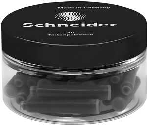 Schneider Standard-Tintenpatronen schwarz, Runddose mit 30 Stück