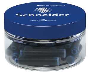 Schneider Standard-Tintenpatronen blau, Runddose mit 30 Stück