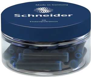Schneider Standard-Tintenpatronen mitternachtsblau, Runddose 30 Stück
