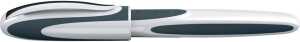 Schneider Tintenroller Ray weiss-dunkelgrau, Edelstahlspitze M