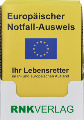 RNK Sonstiges, 115x80mm, 15er Display Europäischer Notfall-Ausweis