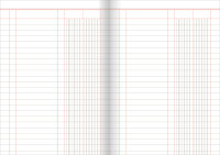 RNK Spaltenbuch A5 60S rot/grau liniert