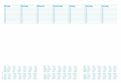 RNK Notiz-Schreibunterlagen, 480x330mm, Office - Blanko mit Kalendarium small table