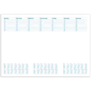 RNK Schreibunterlage 480x330mm 30Bl Office - Blanko/Kal. small table