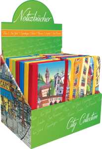 RNK Notizbuch Display 8 Designs 16St 100Bl 9x14,3cm