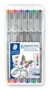 Staedtler pigment liner 0,3mm 6 Farben Box 4007817036747
