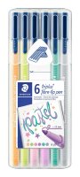 Staedtler Faserm. triplus color pastel 6St