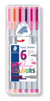 Staedtler Fineliner triplus flamingo 6St box