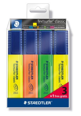 Staedtler Textmarker Textsurfer clas 4St Etui