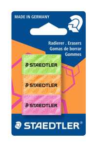 Staedtler Radierer neon sortiert 3x BK
