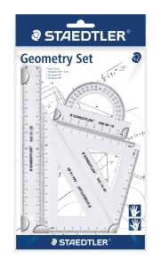 Geometrie-, Zeichendreieck (Büro, Schule) Kunststoff, 14 cm, Trans