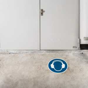 Durable Bodenmarkierung 43x0,4mm bl Gehörschutz benutzen