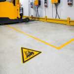 Durable Bodenmarkierung 43x0,4mm gb Achtung Flurfahrzeuge