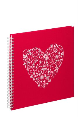 Pagna Hochzeit Spiralalbum 31x32cm sweet heart 40S weiß