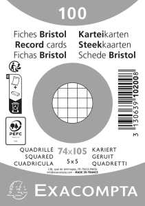 Karteikarten A7 kar 100St/Pkg weiss