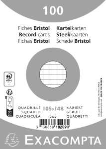 Karteikarten A6 kar 100St/Pkg weiss
