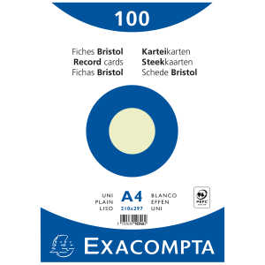 Exacompta Karteikarten A4 blk 100St/Pkg gruen