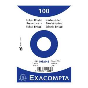 Karteikarten A6 bla 100St/Pkg weiß