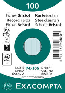Karteikarten A7 lin 100St/Pkg blau