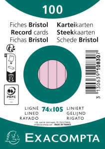 Karteikarten A7 lin 100St/Pkg rosa