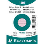 Exacompta Karteikarten A7 lin 100St/Pkg rosa