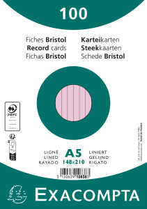 Karteikarten A5 lin 100St/Pkg rosa