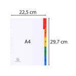 Register A4 Karton 5tlg bedrfarbig